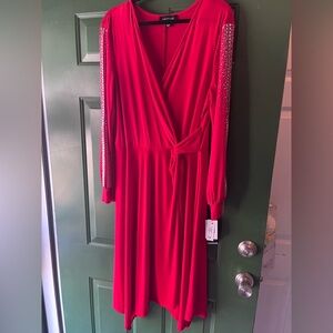 Perceptions New York DayCASION HOL 2 red dress size xl